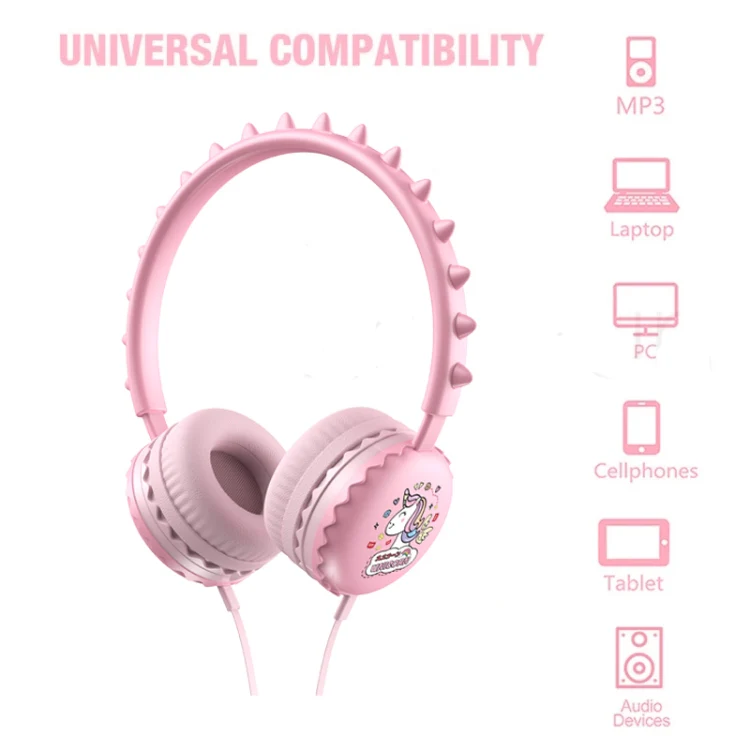 Y19 Cute Cartoon Stereo Music Wired Headphones with Microphone(Cute Dinosaur) - Image 3