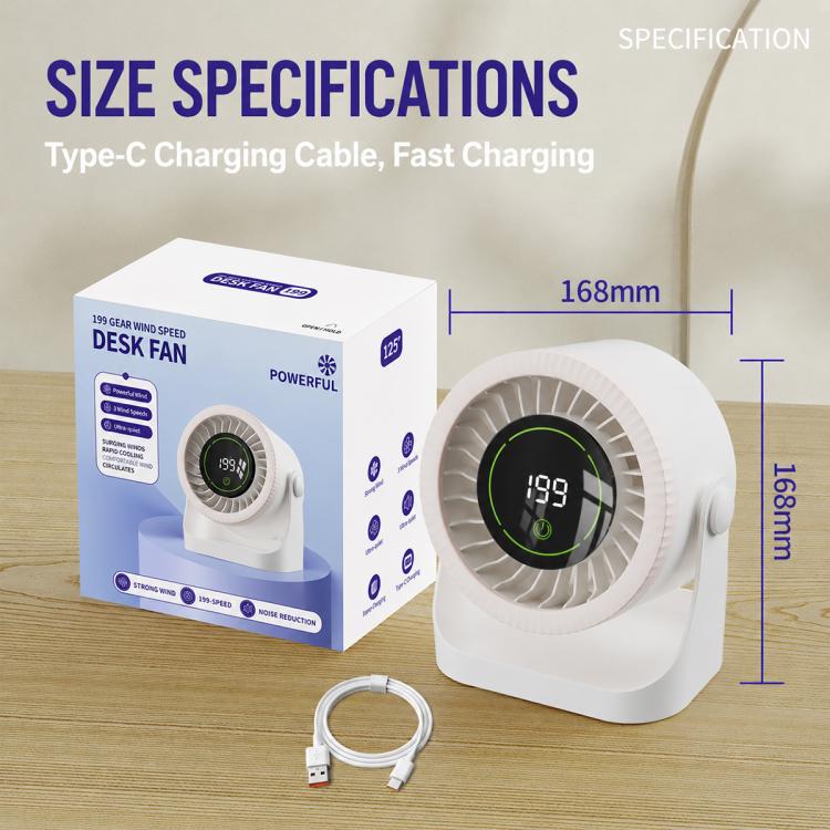 Y26 Dual-Duct Desktop Circulating Fan with Digital Display(White) - Image 24