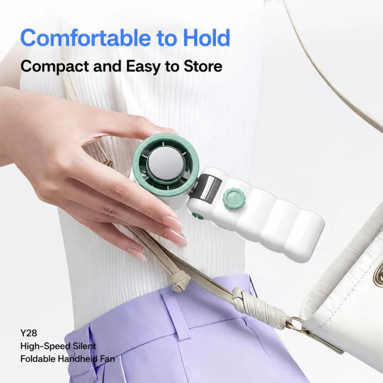 Y28 High Speed Quiet Foldable Handheld Cooling Fan(Purple) - Image 16