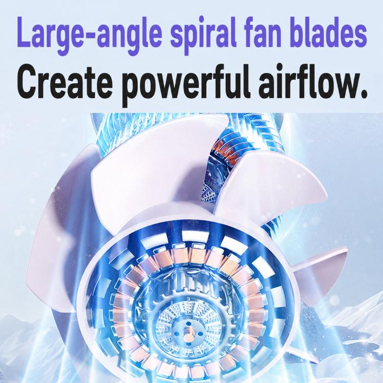 Y29 Handheld Ice Compress Fan With Digital Display 199-Speed Portable Outdoor Fan(Grey Purple) - Image 4