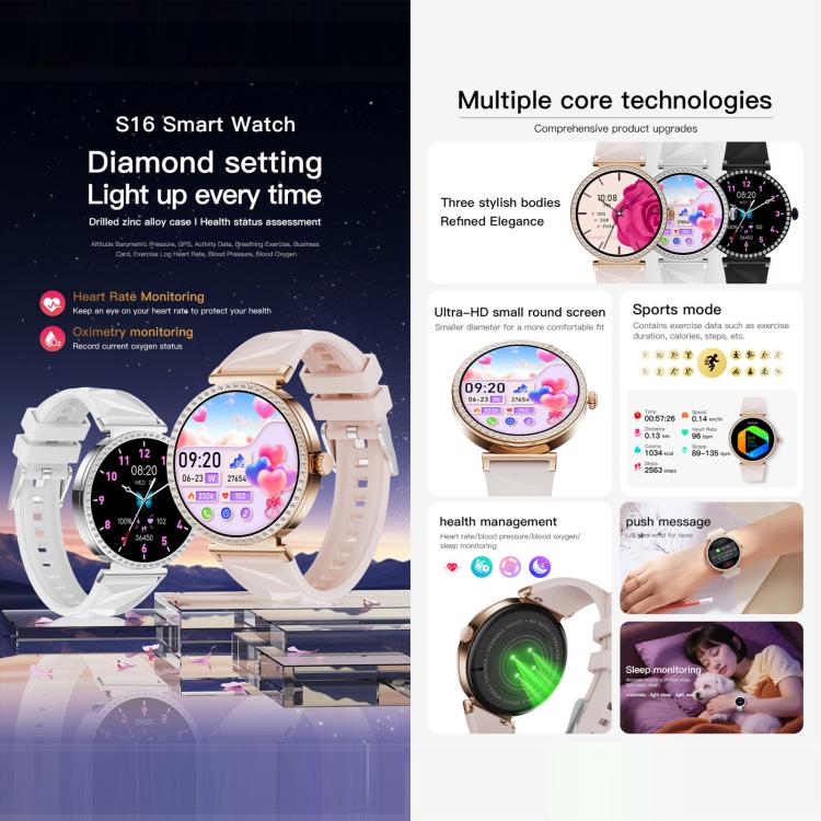 Y31 / S16 1.27 inch Smart Watch with Bluetooth Call, Heart Rate Monitor, Blood Oxygen, Sports Modes, GPS Altimeter, Fitness Tracker(Gold) - Image 5