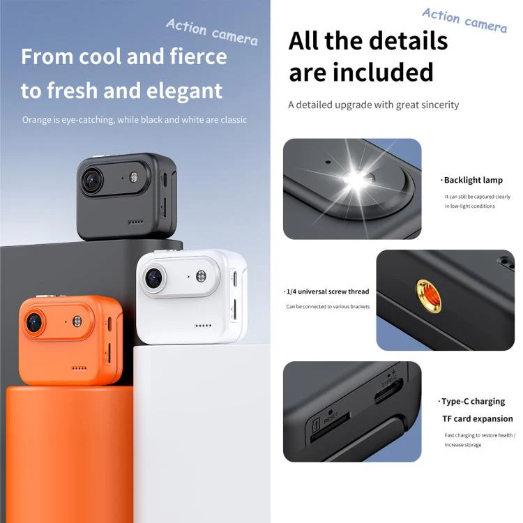 Y360 2.0 inch Screen 140 Degrees Wide Angle 4K Sport Action Camera(Orange) - Image 11