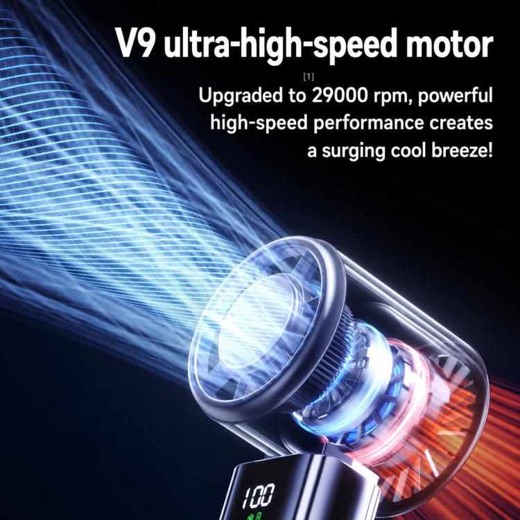 Y38 100-Speed Stepless Speed Regulation Handheld Ice Cooling Fan Portable Rechargeable Quiet Fan(Black) - Image 4