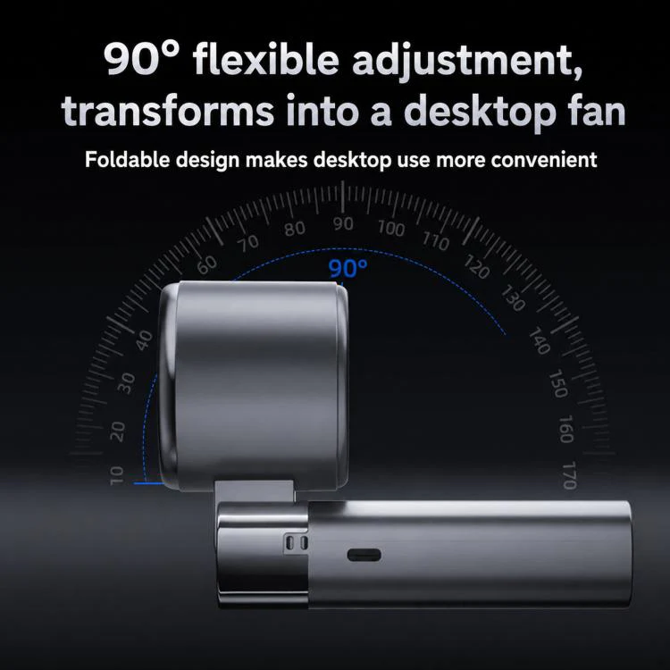 Y38 100-Speed Stepless Speed Regulation Handheld Ice Cooling Fan Portable Rechargeable Quiet Fan(White) - Image 7
