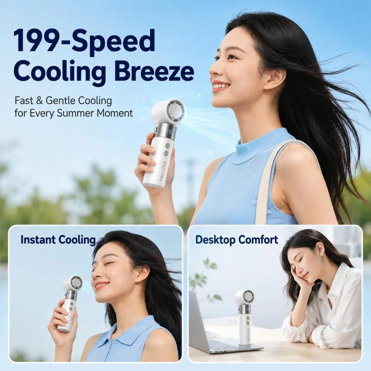 Y41 199 Level Mini Foldable Adjustable Handheld Cooling Fan(Black) - Image 8