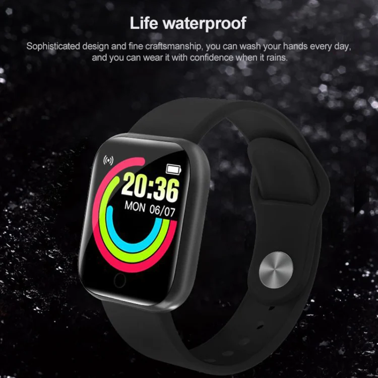 Y68 1.44 inch Smart Watch, Support Heart Rate Blood Pressure Blood Oxygen Monitoring (White) - Image 7