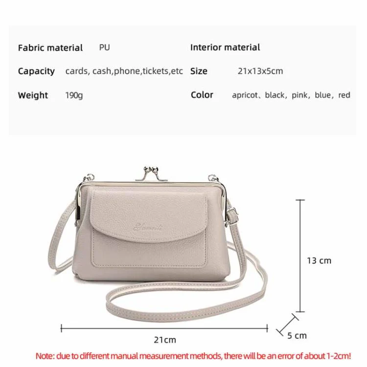 Yameili Women's Large Capacity Crossbody Phone Bag Stylish PU Leather Shoulder Purse Coin Pouch(Black) - Image 8