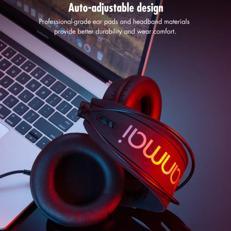Yanmai D68-A Foldable Lightweight Recording Monitor Headphone(Golden) - Image 3