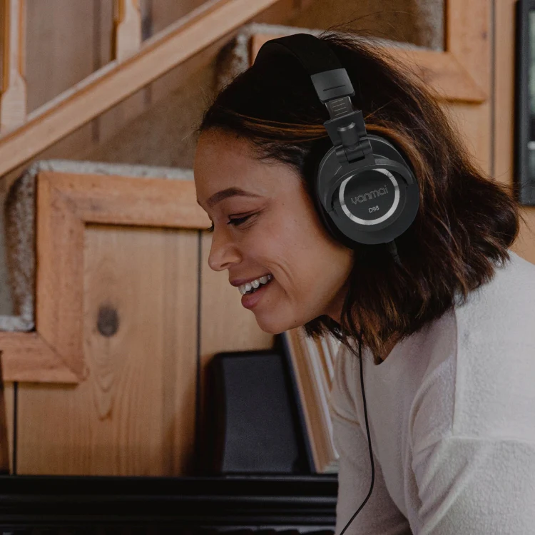 Yanmai D98 Professional Recording Monitor Headphone (Black) - Image 6