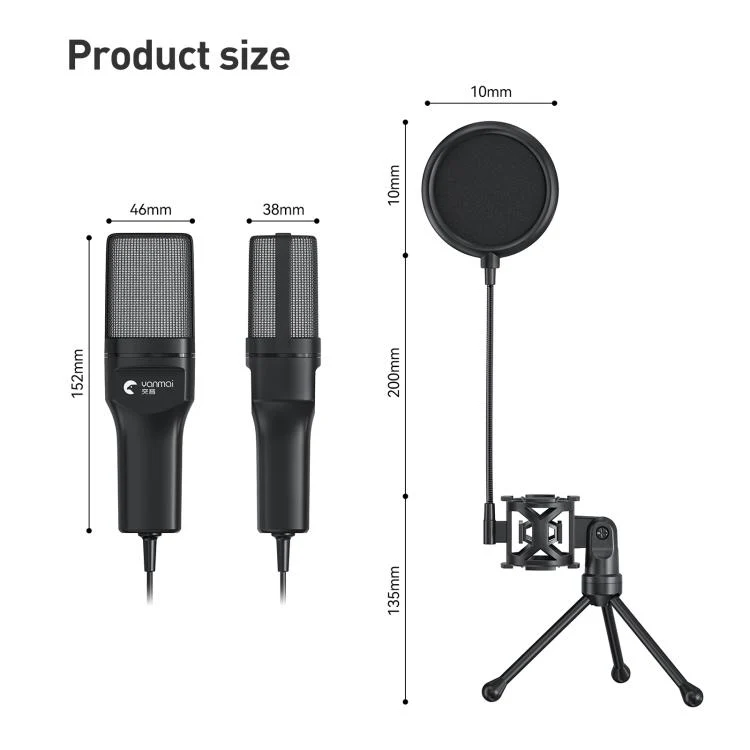 Yanmai SF-777R RGB Light Desktop Noise Reduction Microphone with Anti-spray Net - Image 9