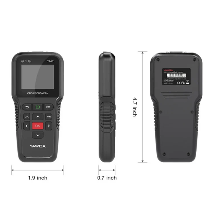 YAWOA YA401 Car Engine Fault Diagnostic Instrument OBD2 Car Fault Reading Card Battery Detector - Image 10
