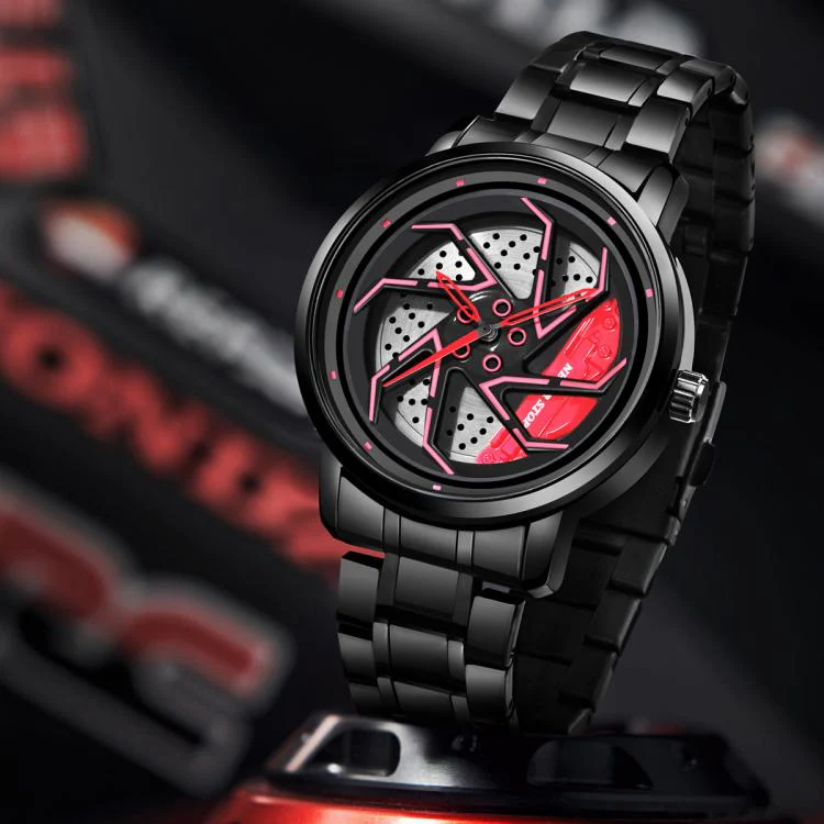YAZOLE N942 Personalized Men Watch Rotating Skeleton Watch(Red) - Image 4
