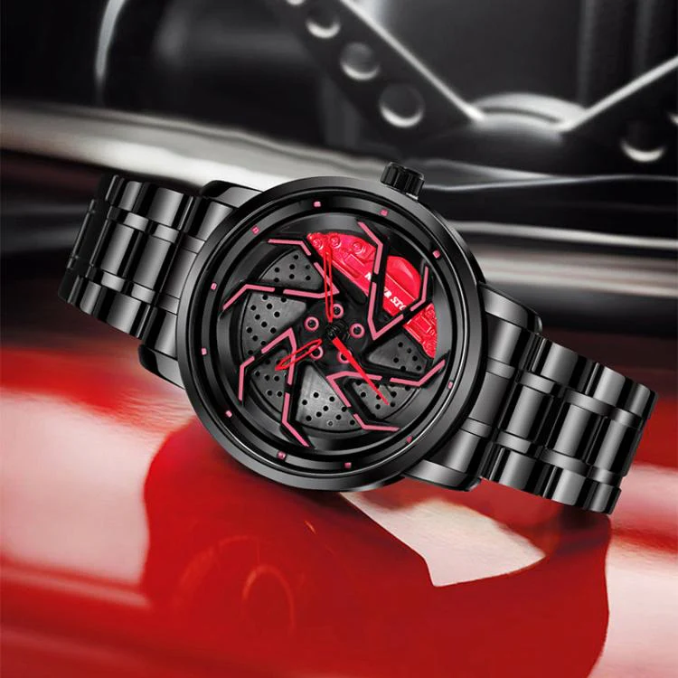 YAZOLE N942 Personalized Men Watch Rotating Skeleton Watch(Red) - Image 5