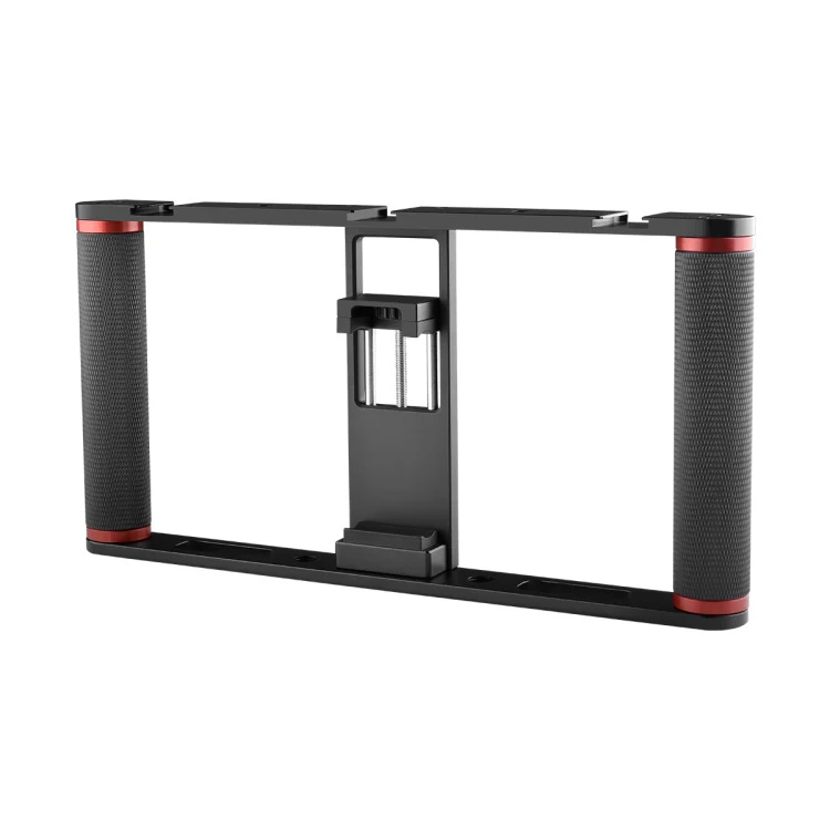 YELANGU PC05 YLG0909B Vlogging Live Broadcast Smartphone Metal Cage Video Rig Filmmaking Recording Handle Stabilizer Bracket for iPhone, Galaxy, Huawei, Xiaomi, HTC, LG, Google, and Other Smartphones(Black) - Image 2