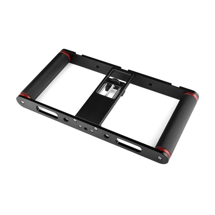 YELANGU PC05 YLG0909B Vlogging Live Broadcast Smartphone Metal Cage Video Rig Filmmaking Recording Handle Stabilizer Bracket for iPhone, Galaxy, Huawei, Xiaomi, HTC, LG, Google, and Other Smartphones(Black) - Image 3