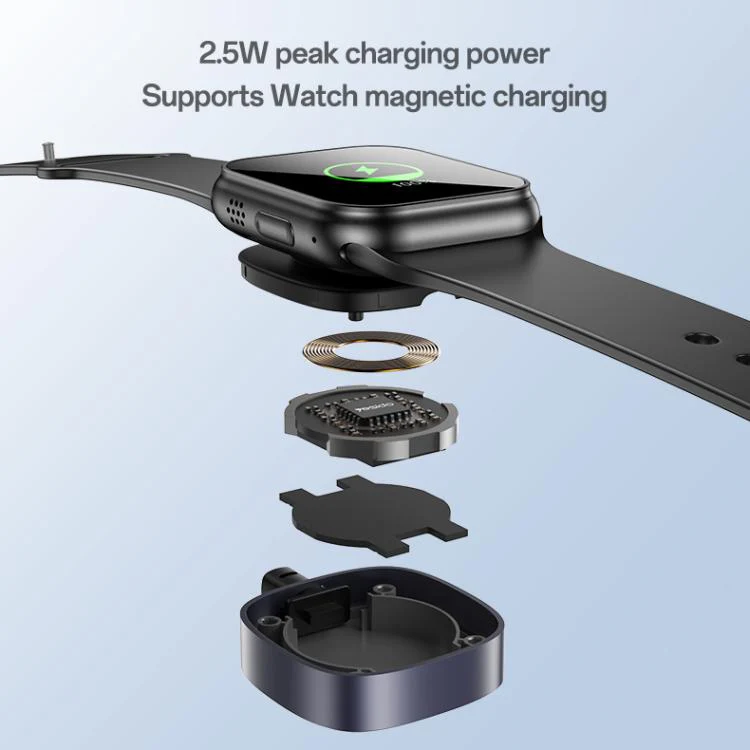 Yesido CA136L 27W USB-C / Type-C to 8 Pin & iWatch 2 in 1 Charging Cable, Length:1.2m(Black) - Image 5
