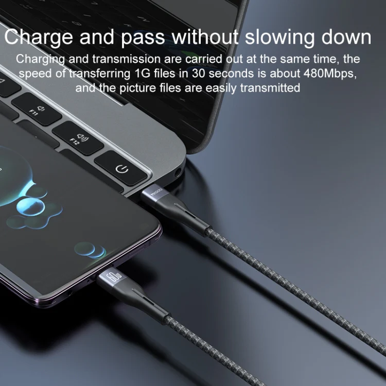 Yesido CA155 PD 20W USB-C / Type-C to 8 Pin Charging Data Cable, Length: 1m(Black) - Image 5