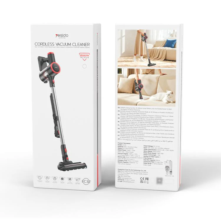 Yesido EC32 Handheld Wireless Vacuum Cleaner 12000Pa Suction Multifunction Cleaning Dust Removal Tool, Plug Type:EU Plug(Black) - Image 13