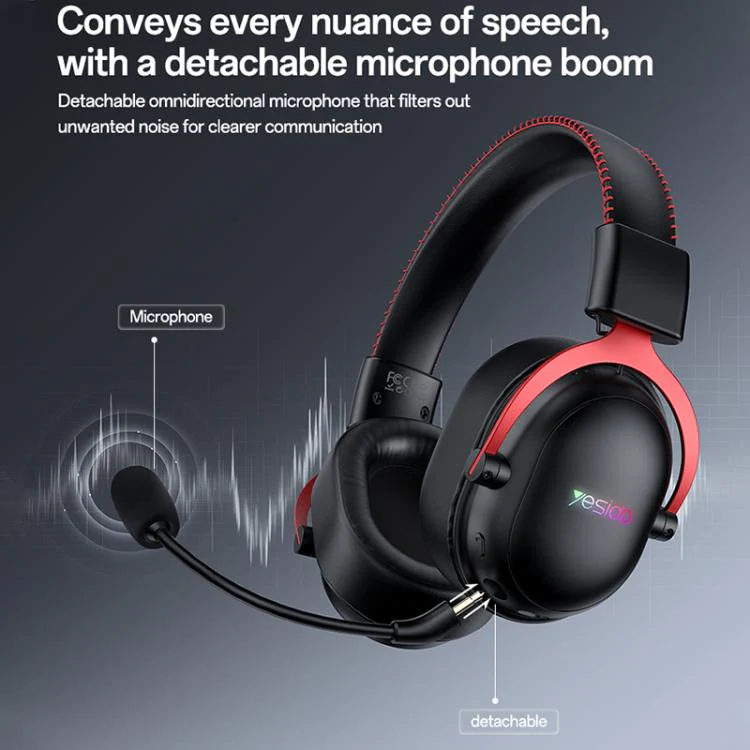 Yesido EK07 Three-mode E-sports Gaming RGB Headset, Color:Black - Image 11