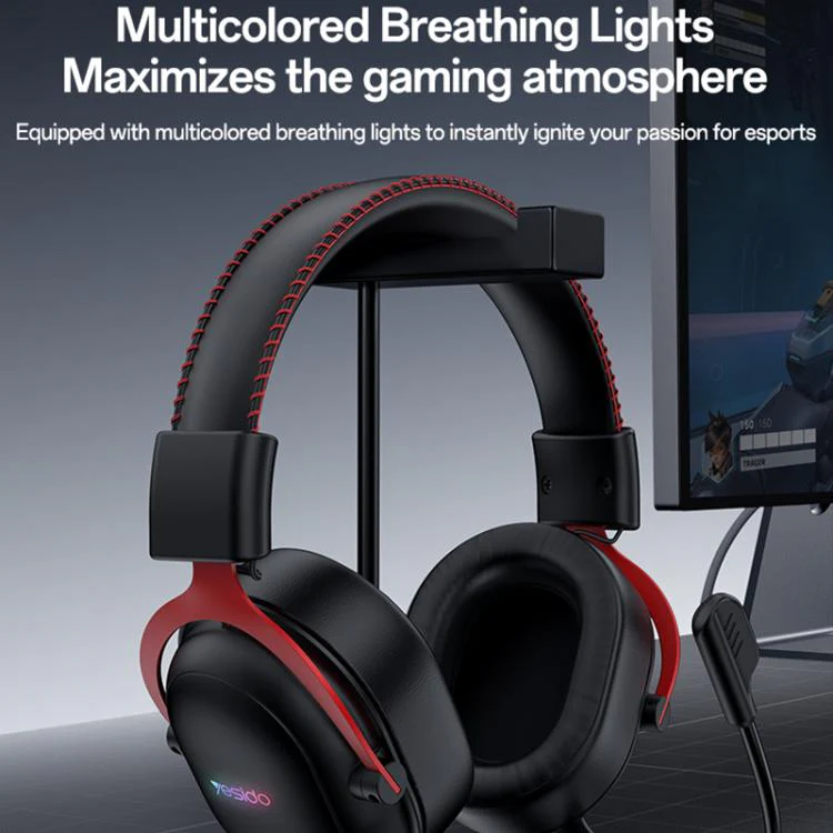 Yesido EK07 Three-mode E-sports Gaming RGB Headset, Color:Black - Image 6