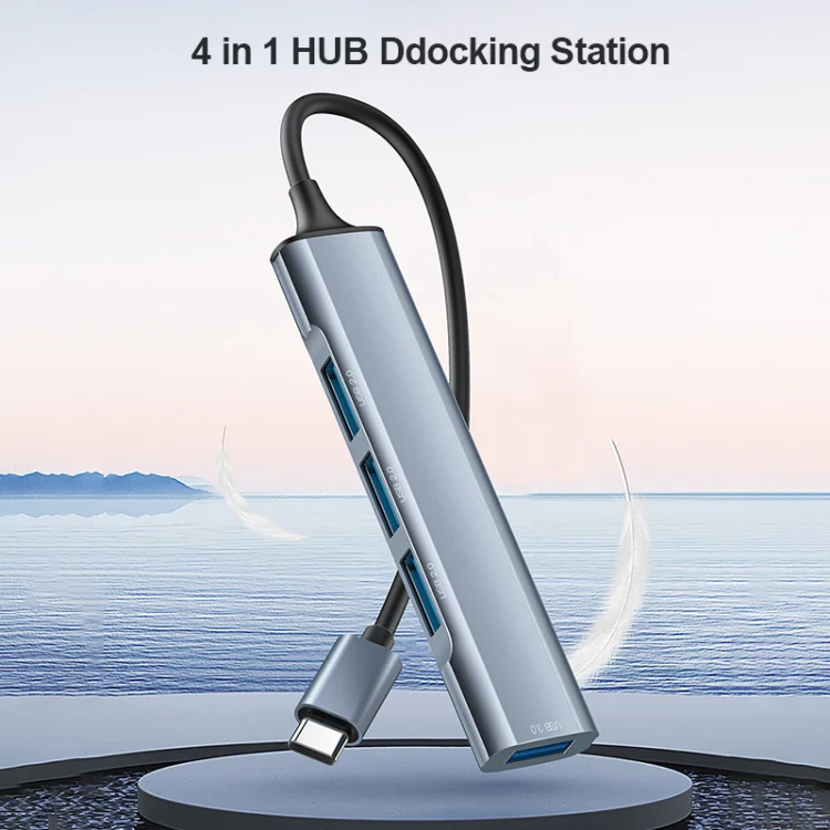 Yesido HB17 4 in 1 USB-C / Type-C Multifunctional Docking Station HUB Adapter - Image 2