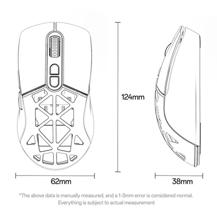 Yesido KB46 Wired 2.4G Bluetooth RGB 3 Modes Rechargeable Mouse(Black) - Image 7