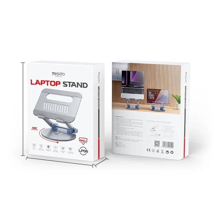 Yesido LP06 Foldable Laptop Swivel Stand(Silver) - Image 12