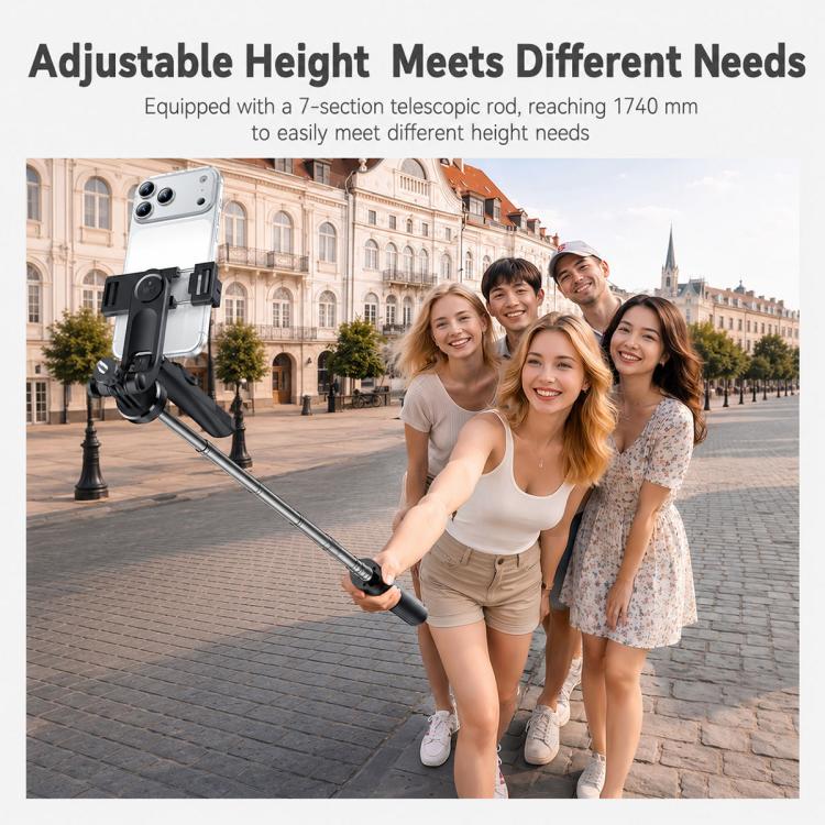 Yesido SF34 Auto Pop Open Tripod Selfie Stick with 1/4 Thread(Black) - Image 5