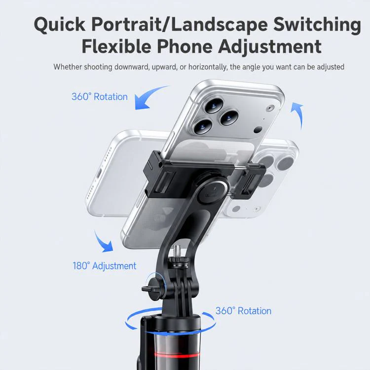 Yesido SF34 Auto Pop Open Tripod Selfie Stick with 1/4 Thread(Black) - Image 9