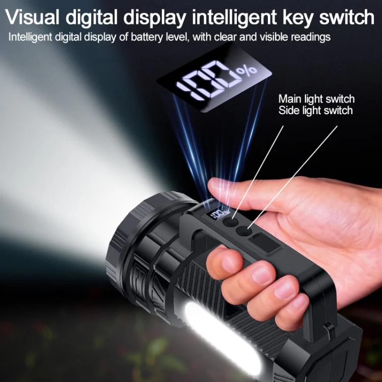 Yesido TC12 Outdoor Emergency Multifunctional Rechargeable Dual Lamp Lighting Flashlight(Black) - Image 4