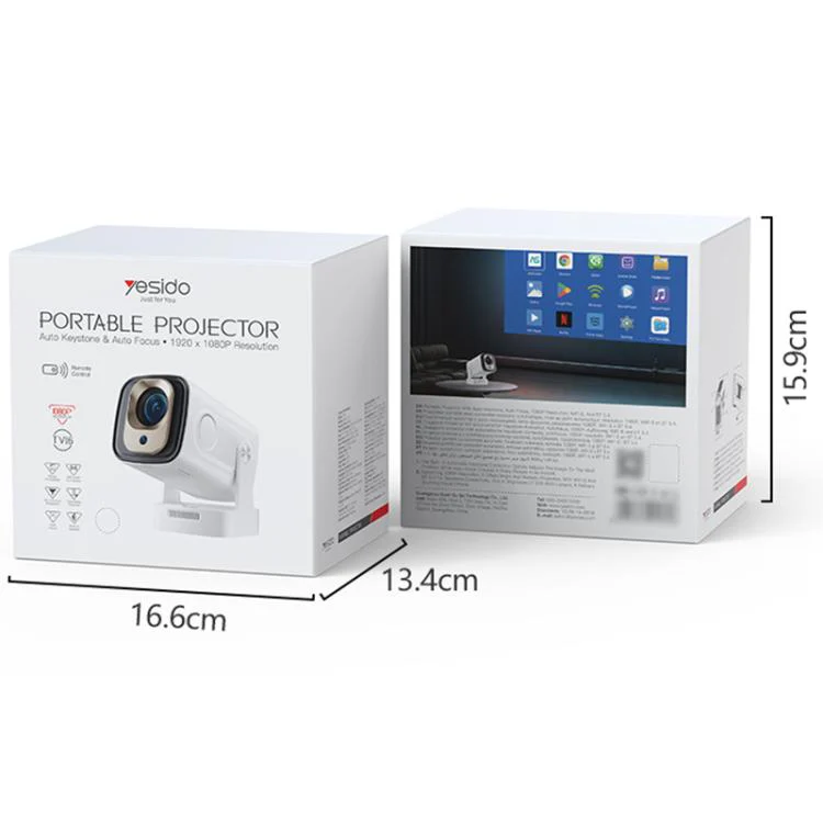 Yesido TV16 1080P Auto Focus Bluetooth 5.4 Smart Projector, Plug Type:EU Plug(White) - Image 13