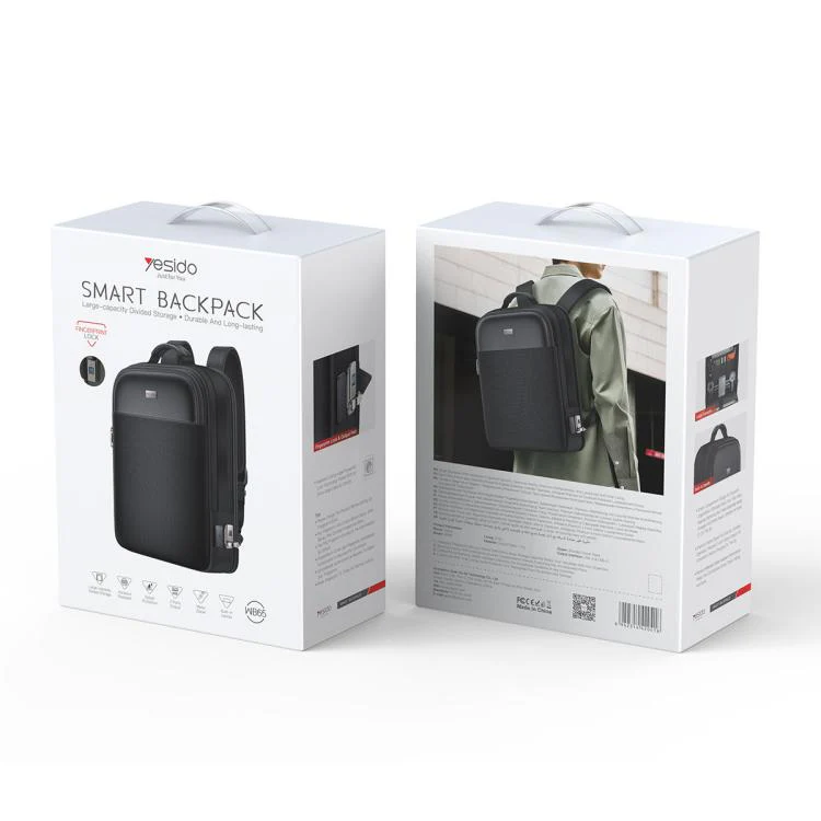 Yesido WB65 Fingerprint Lock Smart Backpack(Black) - Image 12