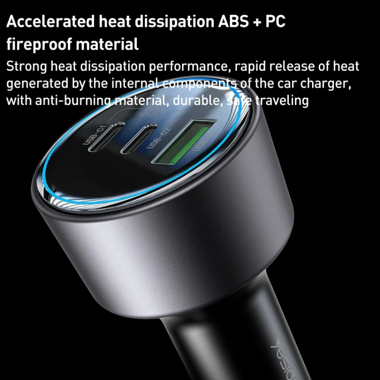 Yesido Y59 200W Car Phone Charger(Black) - Image 5