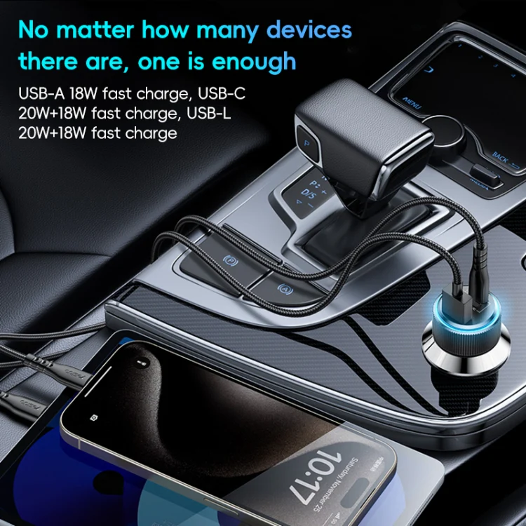 Yesido Y60 38W Car Fast Charging Charger(Black) - Image 6