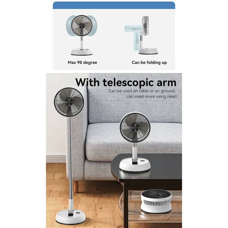 Yesido YF11 Foldable Telescopic Floor Fan(White) - Image 6