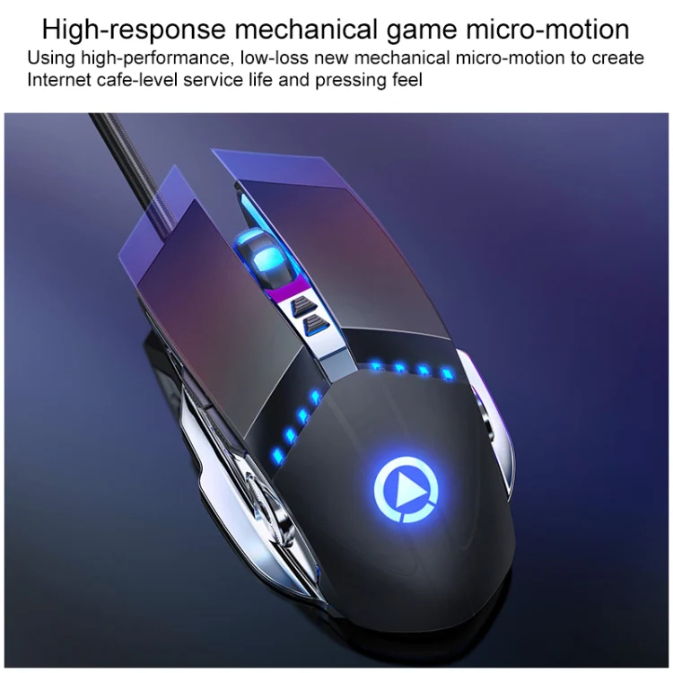 YINDIAO V2 Mechanical Feel Gaming Keyboard Mouse Set (White Rainbow Light) - Image 4