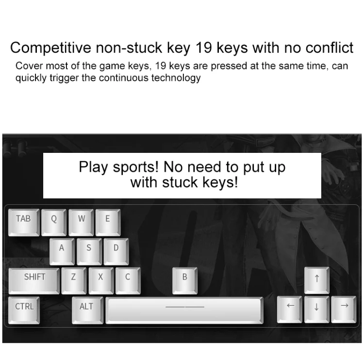 YINDIAO V2 Mechanical Feel Gaming Keyboard Mouse Set (White Rainbow Light) - Image 7
