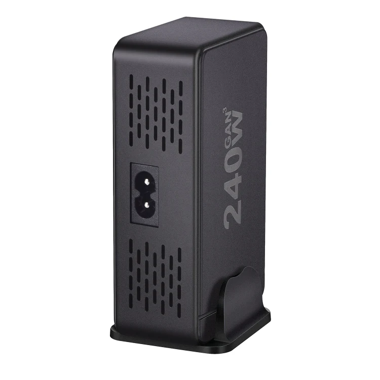YMS-858 GaN 240W USB x 4, USB-C / Type-C x 4 Fast Charger, Plug Type:US Plug(Black) - Image 4