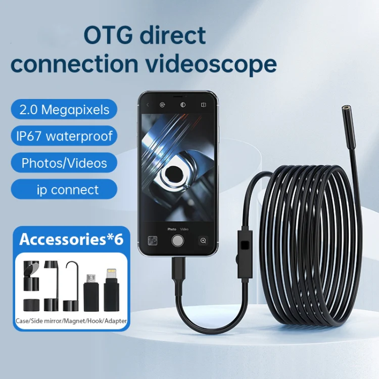 YP105 8mm Lenses 2MP HD Industry Endoscope Support Mobile Phone Direct Connection, Length:1m - Image 2