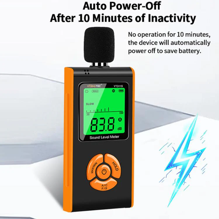 YT311S High Precision Digital Sound Level Meter, Measurement Range: 30–130dB(Black Orange) - Image 10