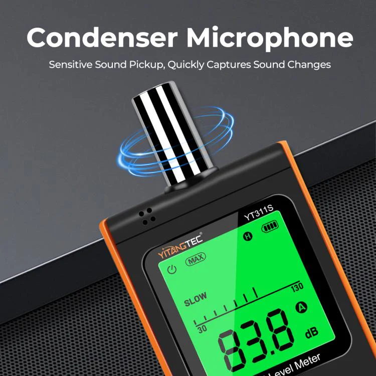 YT311S High Precision Digital Sound Level Meter, Measurement Range: 30–130dB(Black Orange) - Image 5