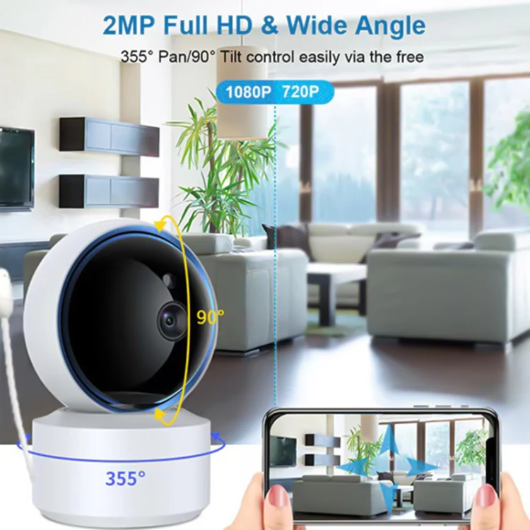 YT50 3MP Smart WIFI PTZ Camera Baby Monitor, Plug:EU Plug - Image 6