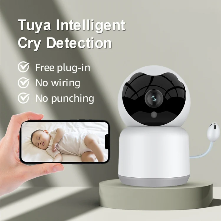 YT51 1920x1080 Home Baby Wireless Camera, Support Infrared Night Vision / Baby Crying Detection, with Temperature and Humidity Sensor, AU Plug(White) - Image 2