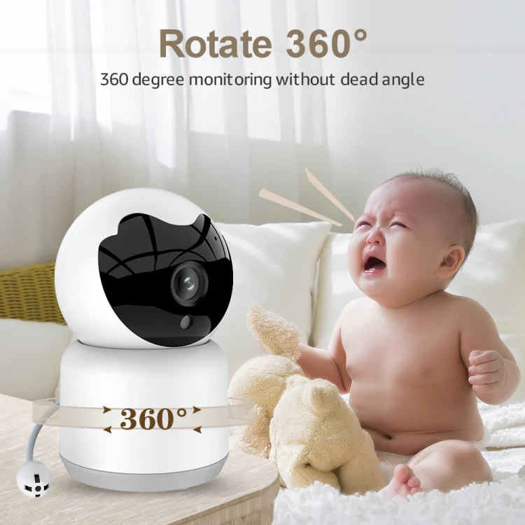 YT51 1920x1080 Home Baby Wireless Camera, Support Infrared Night Vision / Baby Crying Detection, with Temperature and Humidity Sensor, UK Plug(White) - Image 4