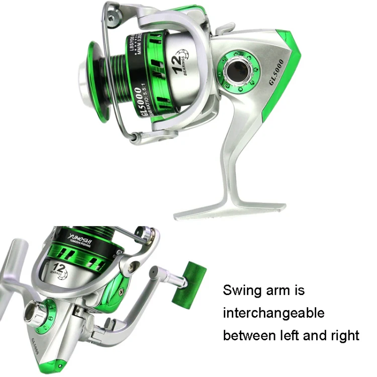 YUMOSHI GL Series Fishing Lines Spinning Reel, Specification: GL6000 Black - Image 4