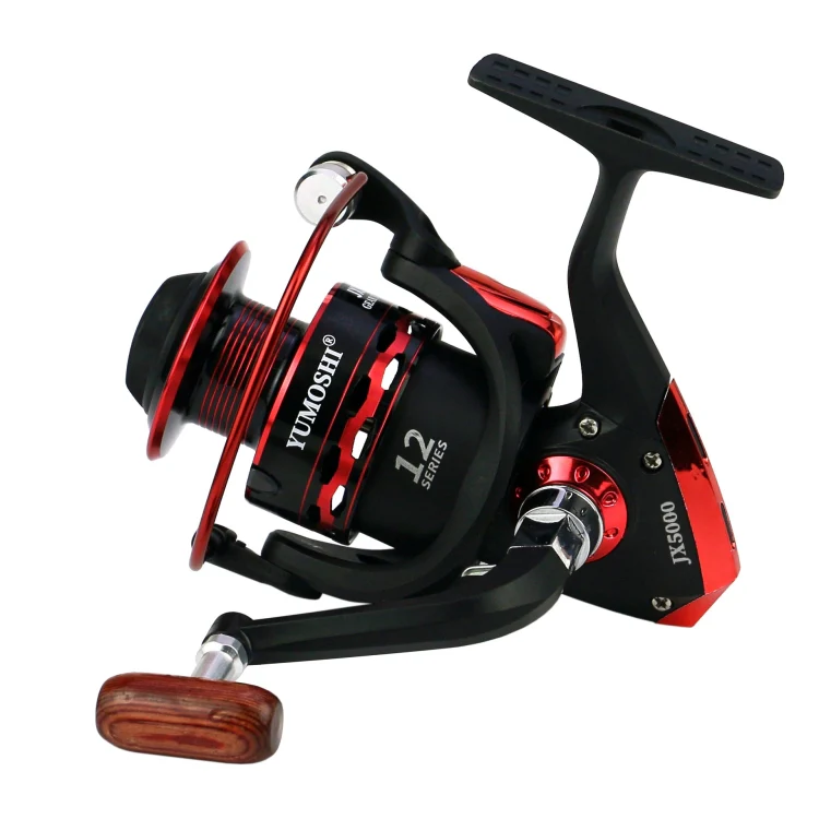 YUMOSHI JX2000 Wooden Handlebar Metal Head Fishing Reel Spinning Wheel - Image 2