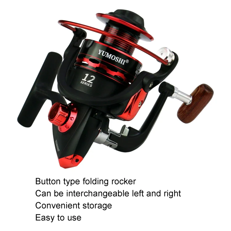 YUMOSHI JX2000 Wooden Handlebar Metal Head Fishing Reel Spinning Wheel - Image 7