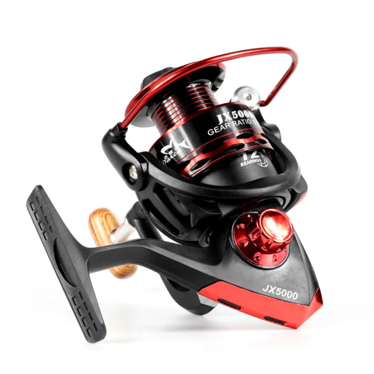 YUMOSHI JX5000 Wooden Handlebar Metal Head Fishing Reel Spinning Wheel - Image 4