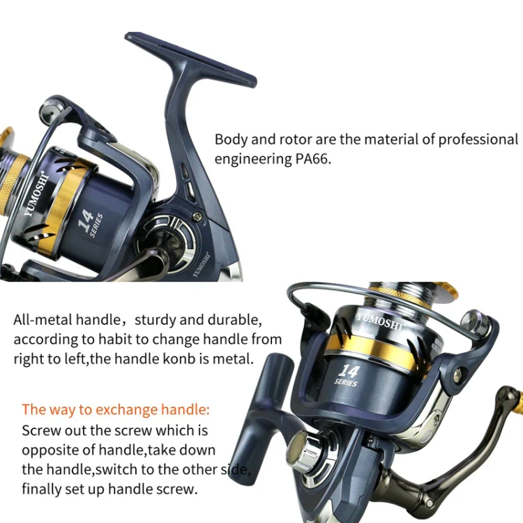 YUMOSHI KS7000 Spinning Fishing Reel Metal Rocker Metal Cup Reel - Image 7