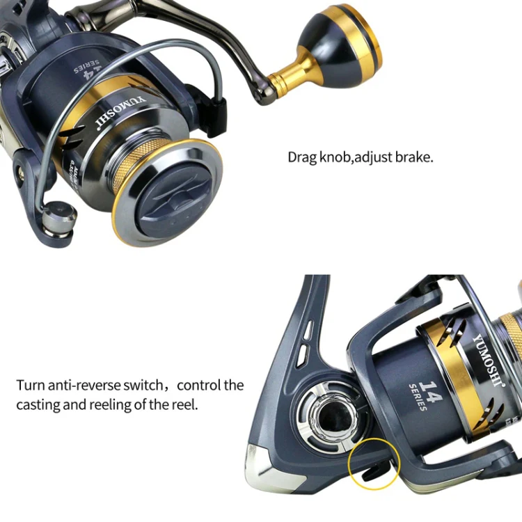 YUMOSHI KS7000 Spinning Fishing Reel Metal Rocker Metal Cup Reel - Image 8